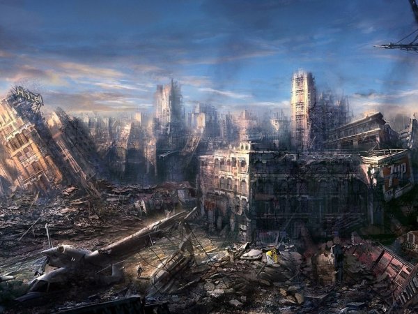 Разрушенная Москва метро 2033