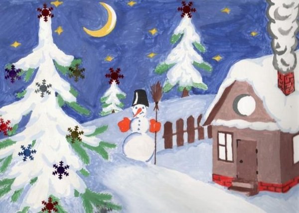 Зимний пейзаж в садик