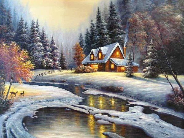 Картины художника Terry Redlin Рождество