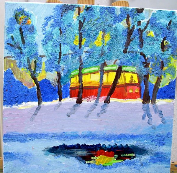 Зима рисунок