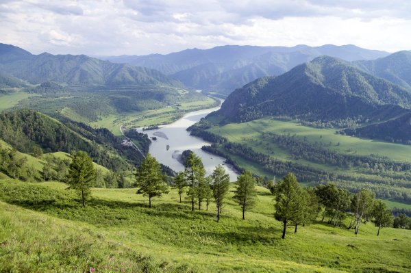 Деревня Чемал горный Алтай