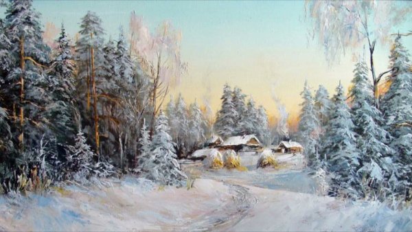 Владимир Чернов живопись зима