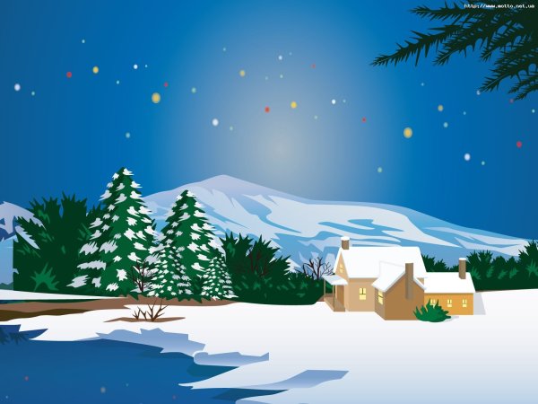 Зима рисунок