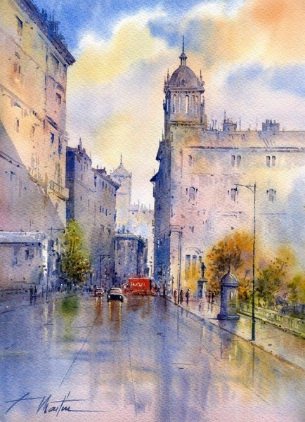 Фаустино Мартина Гонсалеса Акварельные пейзажи