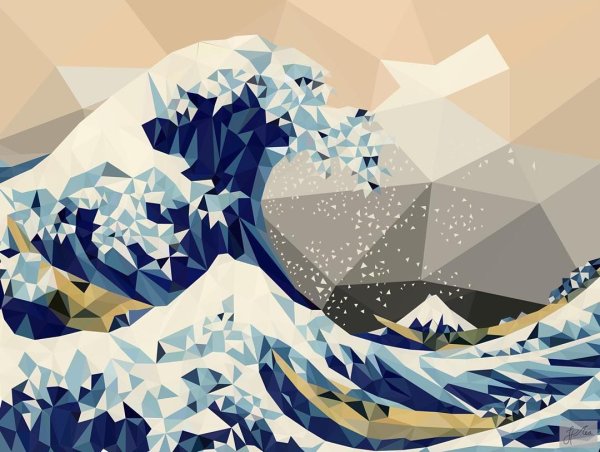 Геометрический пейзаж стилизация