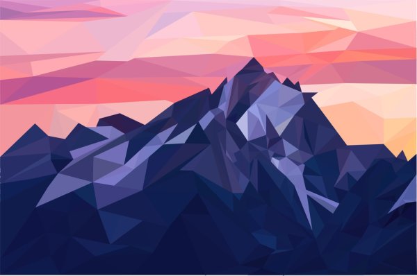 Горы арт Минимализм