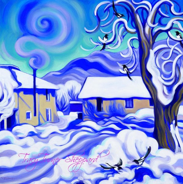 Декоративный зимний пейзаж