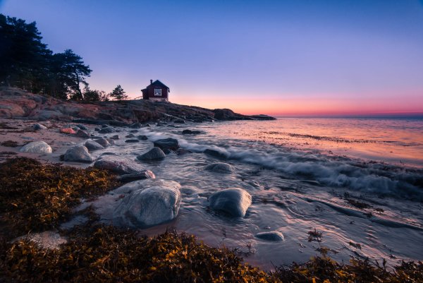 Балтика море Зеленоградск осень