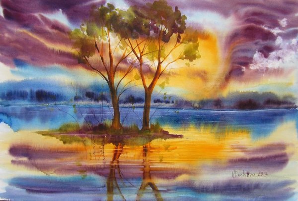 Пейзаж рисунок