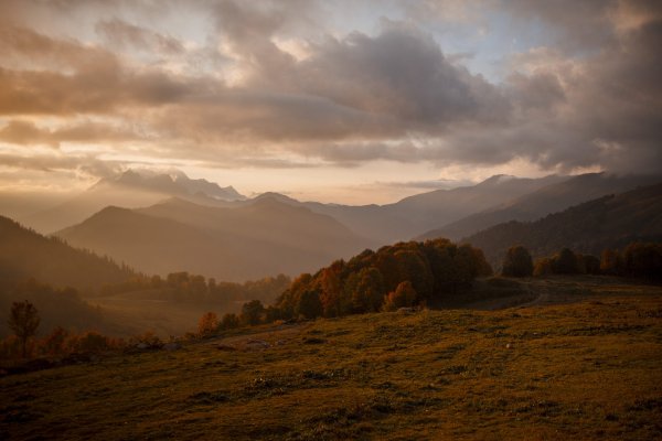 Закат в горах Абхазии