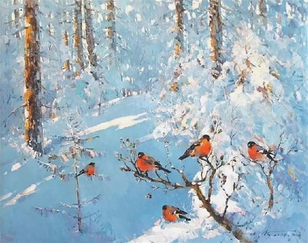 Художник Александр Кремер зимний день