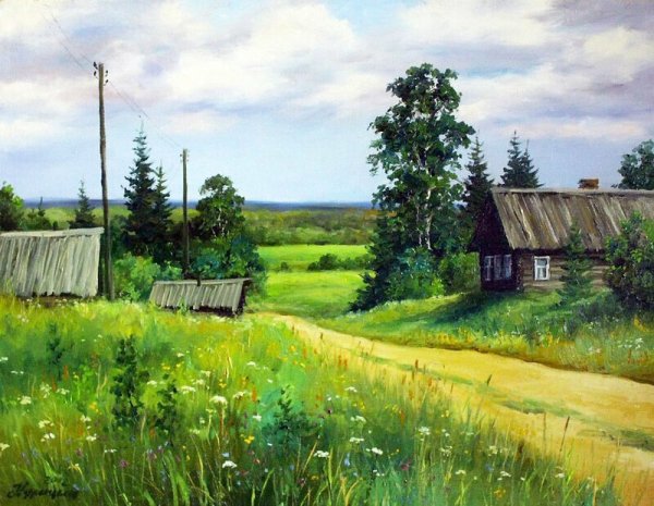 Художник Сергей Курицын деревня лето