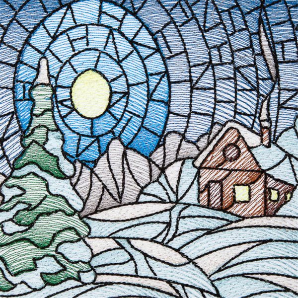 Витраж зима