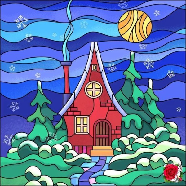 Витраж новый год