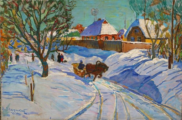 Казимир Малевич зимний пейзаж 1929г