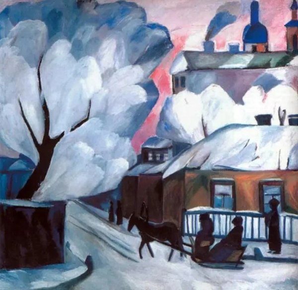 Казимир Малевич зимний пейзаж