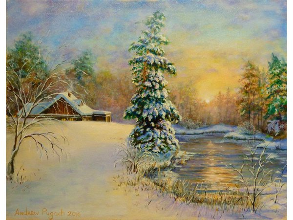 Анастасия Беседина художник зимние пейзажи