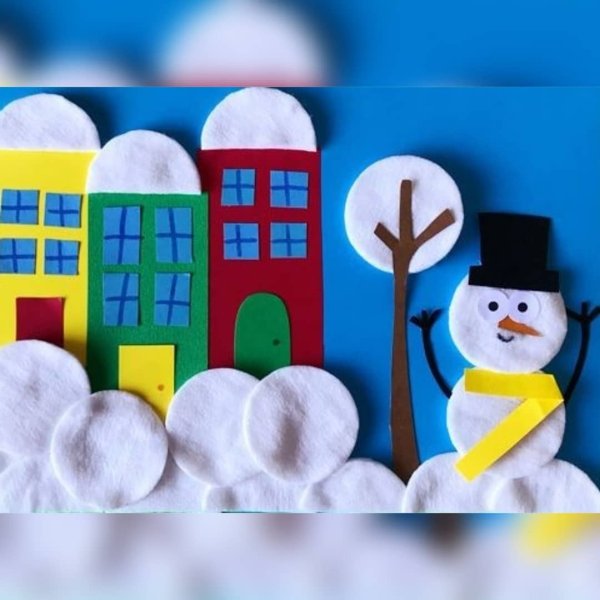 Зимняя аппликация