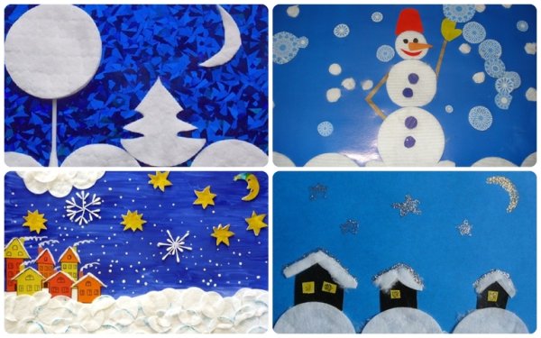 Зимняя аппликация