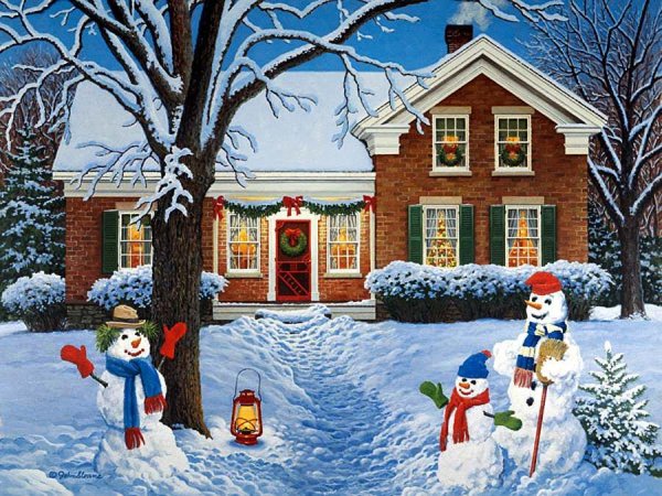 Джон Слоун картины зимний пейзаж