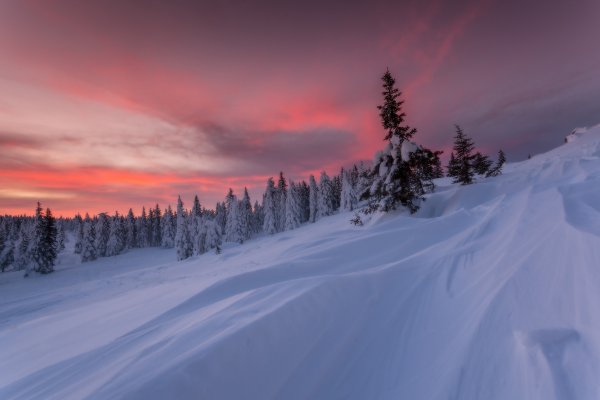Зимний рассвет Таганай