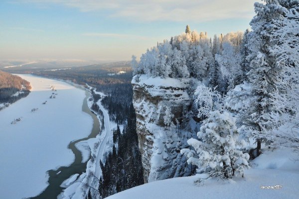 Камень Ветлан Пермский край зимой