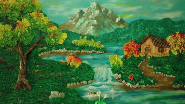 Пейзаж пластилином