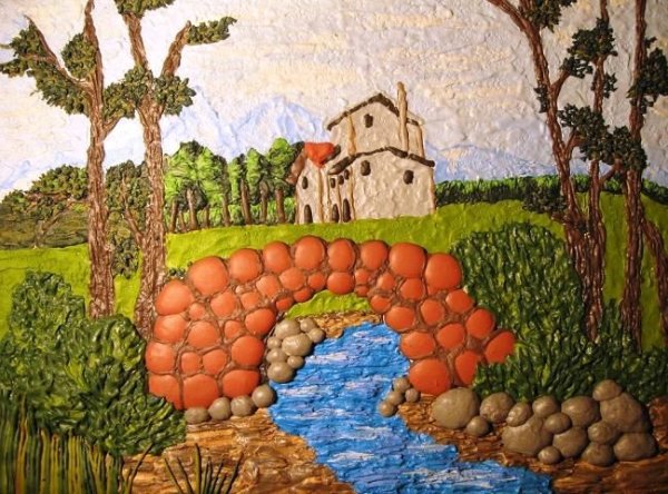 Пейзаж пластилином