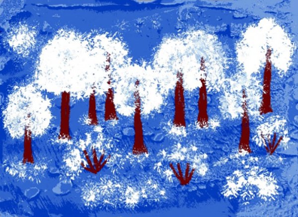 Нетрадиционное рисование зима