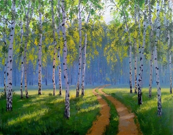 Живопись Ивана Бунина Берёзовая роща