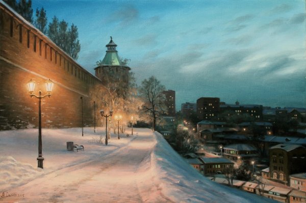 Зимние пейзажи/художник Сычев Алексей Владимирович