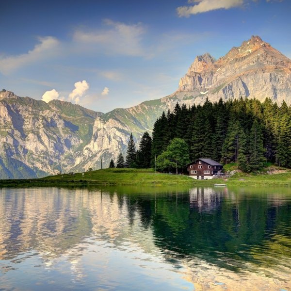 Швейцария горы Альпы озеро