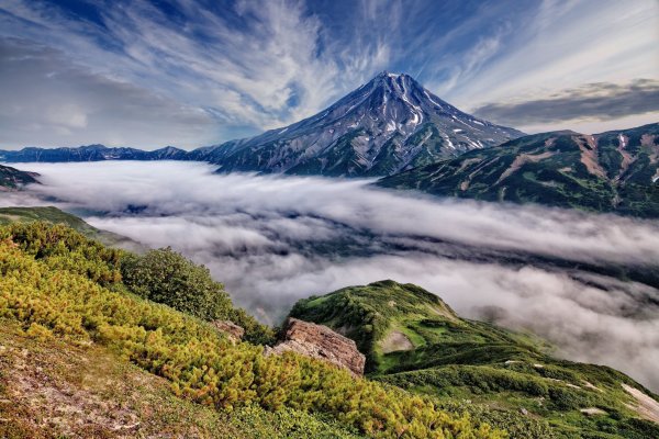 Горы вулкан Камчатка природа