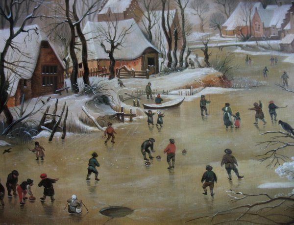 Питер брейгель старший зимний пейзаж с конькобежцами