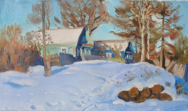 Зима пейзаж Исаак Бродский