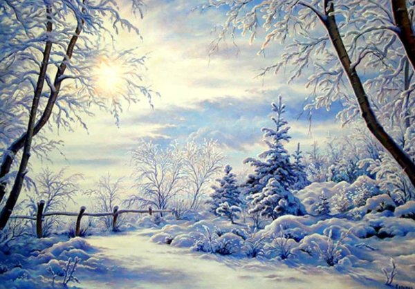 Морозное зимнее утро