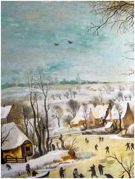 Питер брейгель старший. "Пейзаж с конькобежцами и ловушкой для птиц"