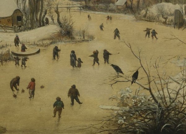 Питер брейгель старший. "Пейзаж с конькобежцами и ловушкой для птиц"
