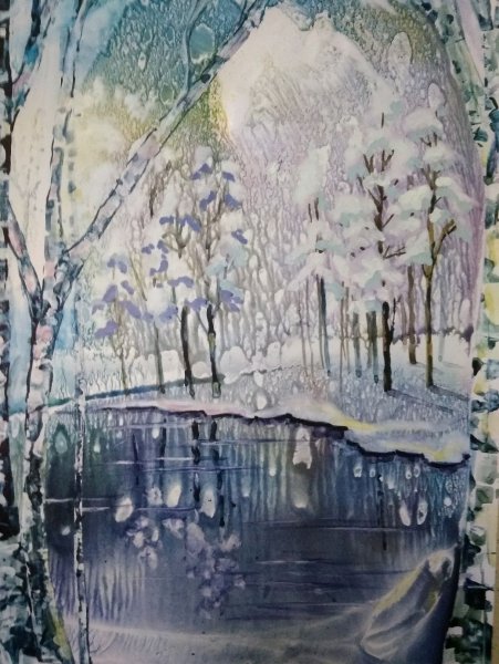 Монотипия Пейзажная