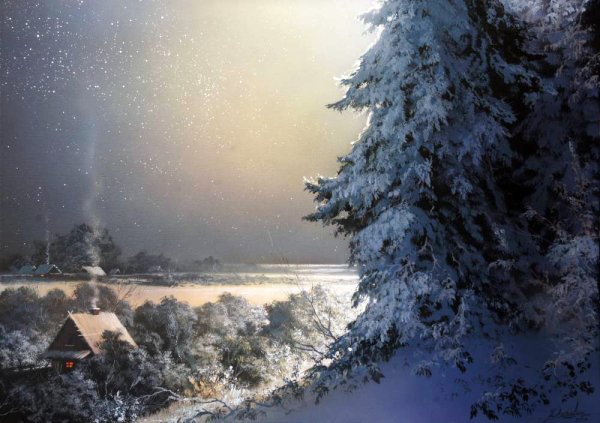 Художник Виктор Юшкевич зима