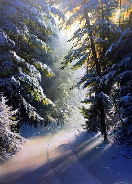 Зимний пейзаж Виктор Юшкевич