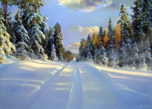 Юшкевич Виктор Николаевич художник картины зима
