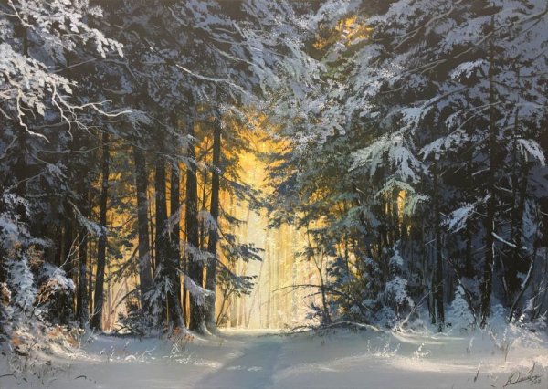 Виктор Юшкевич художник зимний лес