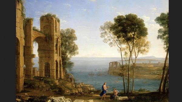 Клод Лоррен пейзаж с Аполлоном и Сивиллой Кумской