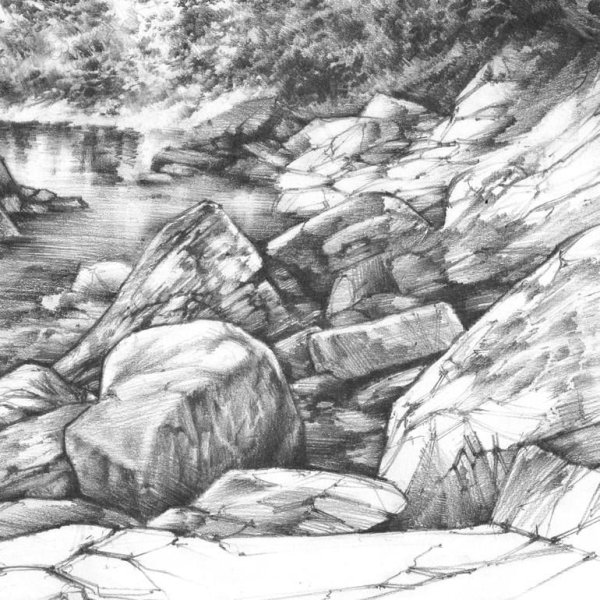 Горный ландшафт рисунок