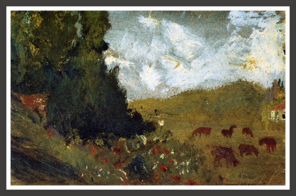 Первая картина Сальвадора дали пейзаж близ Фигераса