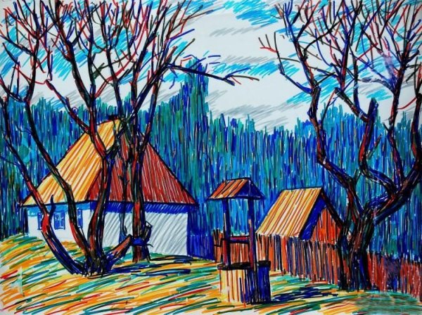 Цветная Графика пейзаж