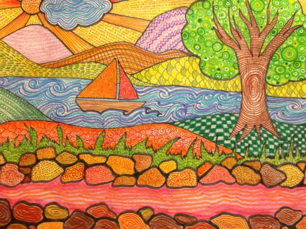 Пейзаж из линий