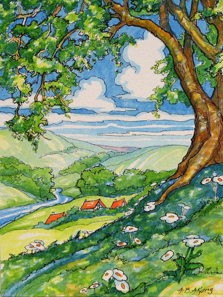 Декоративный пейзаж легкий