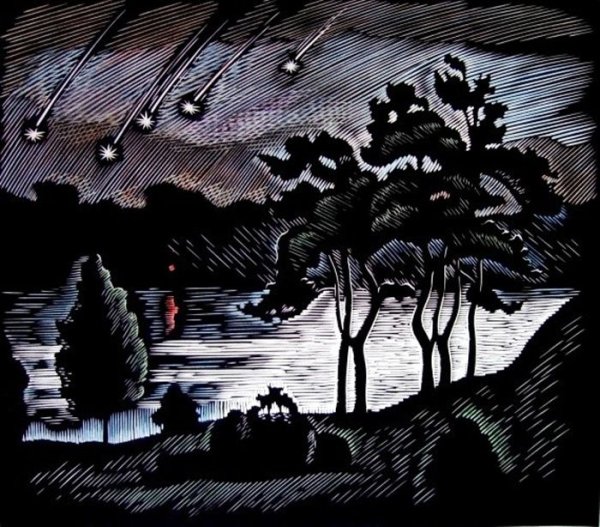 Эстамп линогравюра